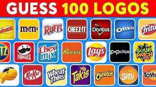 Guess The Snack Logo in 3 Seconds  100 Famous Logos 🍔🍫 Logo Quiz 2024 [upl. by Retniw]