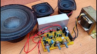 How to make 2x18w 21 Channel Subwoofer Tda2030a at home [upl. by Regdirb559]