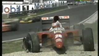 Huge Crash Gerhard Berger  Estoril 93 HQ [upl. by Eimaj625]