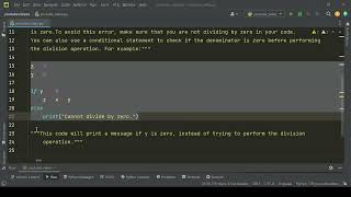 Zero Division Error division by zero [upl. by Teloiv]