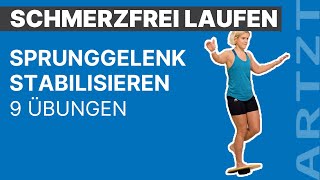 Sprunggelenk stabilisieren  Die besten 9 Übungen um dein Sprunggelenk zu trainieren  ARTZT [upl. by Stacee]