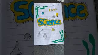 science copy first page🗒️📒trending art drawing firstpage science [upl. by Llenrahc]