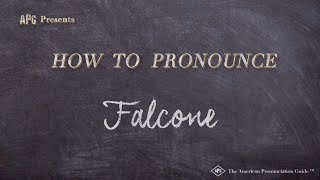 How to Pronounce Falcone Real Life Examples [upl. by Calida]