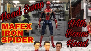 HEAD SWAP Mafex Iron Spider from Avengers Infinity War [upl. by Atiken988]