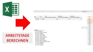 Berechnung von Arbeitstagen in Excel und Ausschluss von Feiertagen und Wochenende I Excelpedia [upl. by Nirb]