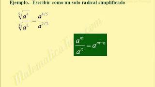 Simplificación de radicales usando exponentes 12 [upl. by Kordula]