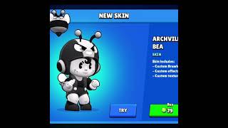 Brawl Stars Archvillain Bea Skin Buying amp Showcase shorts brawlstars [upl. by Kcuhc]