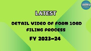 LATEST DETAIL VIDEO OF FORM 10BD FILING PROCESS FY 202324  SECTION 80G  ONLINE FILING OF FORM10BD [upl. by Trebleht437]