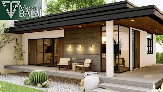 MODERN SMALL HOUSE DESIGN IDEA 2BEDROOM 6X11 METERS  MODERN BALAI [upl. by Ahseiyn577]