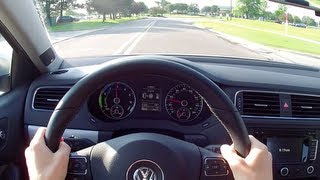 2013 Volkswagen Jetta Hybrid SEL Premium  WR TV POV Test Drive [upl. by Imik]