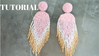 DIY TUTORIAL ARETES de MOSTACILLAS tipo premios Oscar 2019 [upl. by Hopkins]