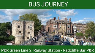 🇬🇧 BUS JOURNEY  First York quotPampR Green Linequot 2 Railway Station ➔ Rawcliffe Bar PampR [upl. by Nera]