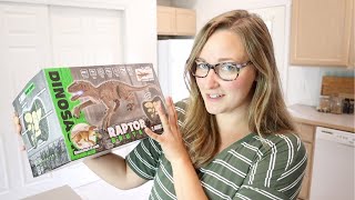 UNBOXING Remote Control Dinosaur Review 2022  RC Dinosaur Toy with LED Light Velociraptor [upl. by Groh739]