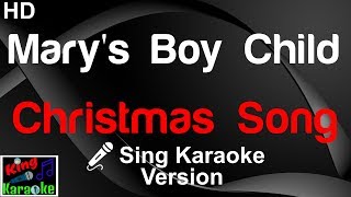 🎤 Marys Boy Child  Christmas Song Karaoke Version [upl. by Yelrebmik]