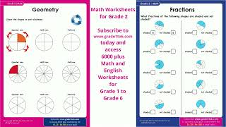 Grade 2 Math Worksheets  www grade1to6 com [upl. by Gabriela]