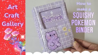 How to make a squishy pokemon binder for cards  squishy pokemon binder [upl. by Rosette]