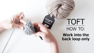 How to Work into the Back Loop Only  TOFT Crochet Lesson [upl. by Erland]