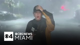 Footage shows Hurricane Miltons early impact after Florida landfall [upl. by Veljkov]