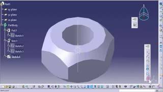 Tuturial rosca interna en catia V5 tuerca [upl. by Odele668]