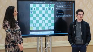 Fabiano Caruana joins Fiona SteilAntoni in the studio to analyse his win against Hans Niemann [upl. by Anaiek]