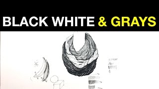 Tips on Shading Black White and Grays with Pen amp Ink [upl. by Eirene]