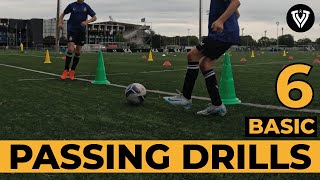 6 Basic Passing Drills  Soccer Drills  Football Exercises [upl. by Nnyltiak]