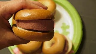 make Liver Sausage Mini Bagel Sandwich [upl. by Oirromed115]