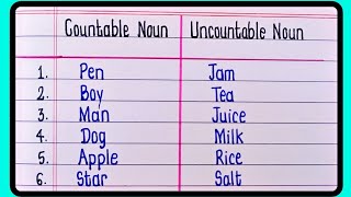 Countable and Uncountable noun  English Grammar  Countable uncountable nouns [upl. by Ennaej]