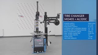 Nortec PRO  Tire Changer MO405  AL320C ENG [upl. by Ardnnaed791]