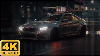 BMW M4 Neon City Ride Screensaver Live Wallpaper Relax Background 4K Ultra HD 60fps livewallpaper [upl. by Doss]