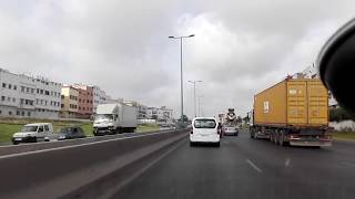 Autoroute urbaine de Casablanca vers Ain Sebaâ 11072017 لطريق السيار بالدار البيضاء بالمغرب [upl. by Radnaskela]