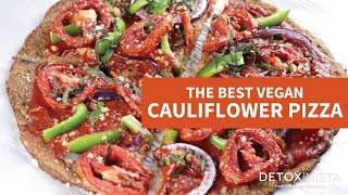 The BEST Vegan Cauliflower Pizza Crust Recipe [upl. by Kynan]