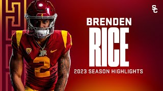 Brenden Rice 2023 USC Football Highlights [upl. by Belicia]