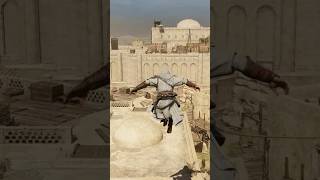 Trying Controlled Descent Parkour in AC Mirage with a Mod acmirage parkour shorts [upl. by Tennies]