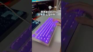 스마일준 akko 투명 키캡 조명 짱 예쁨 keycaps keyboard akko 투명키캡 키캡추천 akko키캡 [upl. by Trixy]