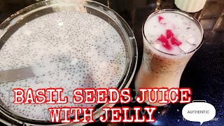 BASIL SEEDS JUICE WITH JELLY RECIPE  Kashmiri basil seeds juice  Kashmiri Babribyol tresh [upl. by Eehsar982]