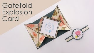 Gatefold Explosion Card Tutorial [upl. by Dannye302]