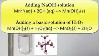 Complex Ions Precipitating and oxidising manganese II hydroxide [upl. by Nayb]