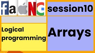 Logical programming  Arrays  session10  faangacademy [upl. by Yhotmit262]