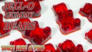 Easy JELLO Gummy Bears Recipe [upl. by Krischer]