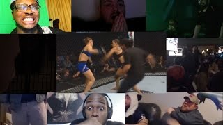 Amanda Nunes vs Ronda Rousey Knockout REACTION MASHUP [upl. by Sylirama]