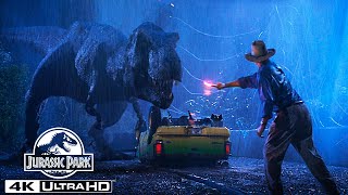 The T rex Escapes the Paddock in 4K HDR  Jurassic Park [upl. by Warde]