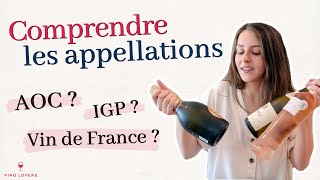 AOC IGP Vin de France  Comprendre les appellations des vins [upl. by Lyreb]