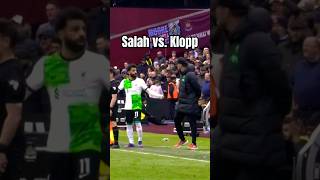 Salah vs Klopp 😬 Argument on touchline West Ham 22 Liverpool [upl. by Salas]