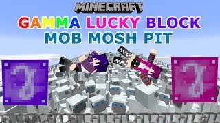 Minecraft Lucky Block Mob Mosh Pit  Gamma Lucky Block  vs the Yeti [upl. by Karlin]