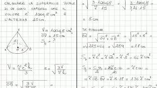 Come svolgere problemi di misura dei volumi cono [upl. by Boswall]