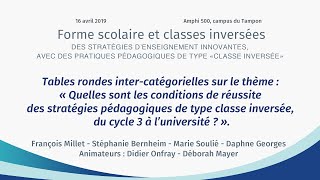 Forme scolaire et classes inversées  Table ronde 1 [upl. by Gilberte]