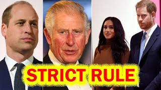 King Charles Prince William set strict rule for Harry Meghan [upl. by Calista]