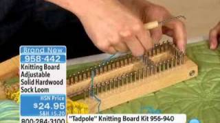 Knitting Board Adjustable Solid Hardwood Sock Loom [upl. by Feodor]