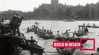 Roeitocht door de Amsterdamse grachten 1951 [upl. by Biamonte]